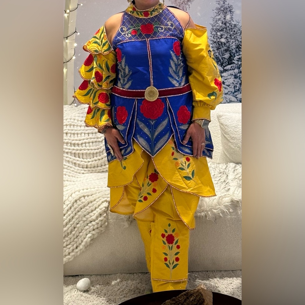 Vibrant Blue and Yellow Women's Costume
